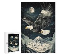 Teenagerss Puzzles 1000 PCS Jigsaws Eagle Soaring Over Mountain Adult Puzzles Anti-Stress Toys Difficult Challenge Unique Birthday And Gifts 1000 PCS