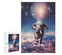 Teenagerss Puzzles 1000 PCS Jigsaws Elephant Flying in Space Puzzle for Adults Brain Teaser Game Presents for Women for Birthday, Chrismas 1000 PCS