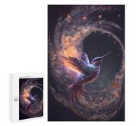 Teenagerss Puzzles 1000 PCS Jigsaws Enchanted Cosmic Hummingbird Puzzle for Adults Brain Teaser Game Presents for Women for Birthday, Chrismas 1000 PCS