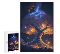 Teenagerss Puzzles 1000 PCS Jigsaws Enchanted Glowing Tree -1 Puzzle for Adults Brain Teaser Game Presents for Women for Birthday, Chrismas 1000 PCS
