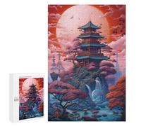 Teenagerss Puzzles 1000 PCS Jigsaws Fantasy Moonlight Japan Puzzle for Adults Brain Teaser Game Presents for Women for Birthday, Chrismas 1000 PCS