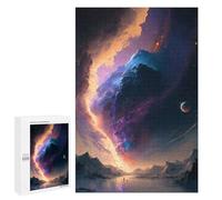 Teenagerss Puzzles 1000 PCS Jigsaws Galactic Aurora Over Snowy Peaks Puzzles for Adults Anti-Stress Toys Analysis And Logic for Birthday, Chrismas 1000 PCS
