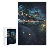 Teenagerss Puzzles 1000 PCS Jigsaws Galactic Crocodile Art Print-17 Jigsaw Puzzle Hands-on Game Wall Art Deal As Gifts for The Whole Family 1000 PCS