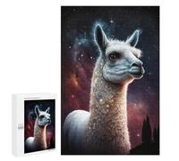 Teenagerss Puzzles 1000 PCS Jigsaws Galactic Llama Portrait-2 Jigsaw Puzzle Hands-on Game Wall Art Deal As Gifts for The Whole Family 1000 PCS