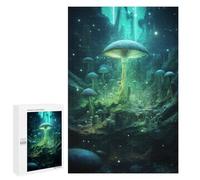 Teenagerss Puzzles 1000 PCS Jigsaws Mystic Cavern Mushrooms Puzzle for Adults Brain Teaser Game Presents for Women for Birthday, Chrismas 1000 PCS