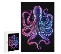 Teenagerss Puzzles 1000 PCS Jigsaws Octopus Animal Neon Puzzle for Adults Brain Teaser Game Presents for Women for Birthday, Chrismas 1000 PCS
