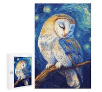 Teenagerss Puzzles 1000 PCS Jigsaws Owl in Starry Night Puzzles for Adults Anti-Stress Toys Analysis And Logic for Birthday, Chrismas 1000 PCS