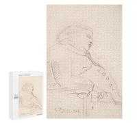 Teenagerss Puzzles 1000 PCS Jigsaws Pencil Sketch of A Man Puzzle for Adults Brain Teaser Game Presents for Women for Birthday, Chrismas 1000 PCS