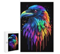 Teenagerss Puzzles 1000 PCS Jigsaws Pop Art Rainbow Raven Puzzle for Adults Brain Teaser Game Presents for Women for Birthday, Chrismas 1000 PCS