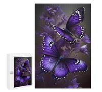Teenagerss Puzzles 1000 PCS Jigsaws Purple Butterfly Artwork-1 Jigsaws for Adults Hands-on Game Analysis And Logic Unique Birthday And Gifts 1000 PCS