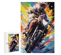 Teenagerss Puzzles 1000 PCS Jigsaws Racing Spirit Motorcycle Speed Artwork Jigsaws for Adults Hands-on Game Analysis And Logic Unique Birthday And Gifts 1000 PCS