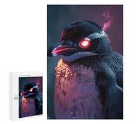 Teenagerss Puzzles 1000 PCS Jigsaws Surreal Penguin Glowing Puzzle for Adults Brain Teaser Game Presents for Women for Birthday, Chrismas 1000 PCS