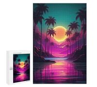 Teenagerss Puzzles 1000 PCS Jigsaws Synthwave Abstract Vibes Puzzle for Adults Brain Teaser Game Presents for Women for Birthday, Chrismas 1000 PCS