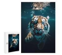 Teenagerss Puzzles 1000 PCS Jigsaws Underwater Tiger Encounter Puzzle for Adults Brain Teaser Game Presents for Women for Birthday, Chrismas 1000 PCS