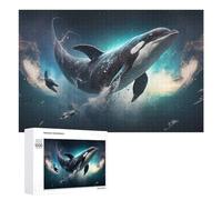 Teenagerss Puzzles 1000 PCS Jigsaws Whale Watching in Space Jigsaws for Adults Hands-on Game Analysis And Logic Unique Birthday And Gifts 1000 PCS