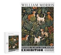 Teenagerss Puzzles 1000 PCS Jigsaws William Morris Dogs Botanical Exhibition Jigsaw Puzzle Hands-on Game Wall Art Deal As Gifts for The Whole Family 1000 PCS