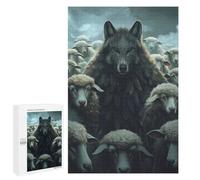 Teenagerss Puzzles 1000 PCS Jigsaws Wolf Mask Sheep Art Puzzle for Adults Brain Teaser Game Presents for Women for Birthday, Chrismas 1000 PCS
