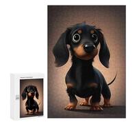 Teenagerss Puzzles 300 PCS Jigsaws Adorable Dachshund Pup Jigsaws for Adults Hands-on Game Analysis And Logic Unique Birthday And Gifts 300 PCS