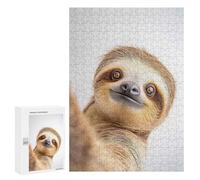 Teenagerss Puzzles 300 PCS Jigsaws Adorable Sloth Taking Selfie - Fun Wall Decor Puzzles for Adults Anti-Stress Toys Analysis And Logic for Birthday, Chrismas 300 PCS