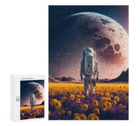 Teenagerss Puzzles 300 PCS Jigsaws Astronaut in Alien Field Puzzle for Adults Brain Teaser Game Presents for Women for Birthday, Chrismas 300 PCS