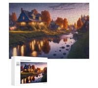 Teenagerss Puzzles 300 PCS Jigsaws Autumnal Evening Serenity Jigsaws for Adults Hands-on Game Analysis And Logic Unique Birthday And Gifts 300 PCS