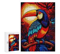 Teenagerss Puzzles 300 PCS Jigsaws Colorful Toucan Artwork Jigsaws for Adults Hands-on Game Analysis And Logic Unique Birthday And Gifts 300 PCS