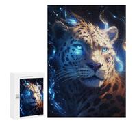 Teenagerss Puzzles 300 PCS Jigsaws Cosmic Celestial Cheetah Adult Puzzles Anti-Stress Toys Difficult Challenge Unique Birthday And Gifts 300 PCS