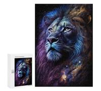 Teenagerss Puzzles 300 PCS Jigsaws Cosmic Lion Art Print-21 Jigsaw Puzzle Hands-on Game Wall Art Deal As Gifts for The Whole Family 300 PCS