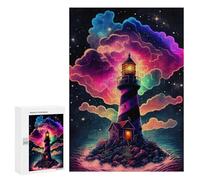 Teenagerss Puzzles 300 PCS Jigsaws Enchanted Lighthouse Sky Jigsaws for Adults Hands-on Game Analysis And Logic Unique Birthday And Gifts 300 PCS