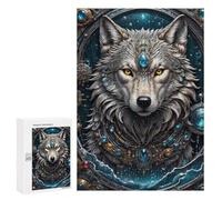 Teenagerss Puzzles 300 PCS Jigsaws Galactic Shaman Wolf Puzzles for Adults Anti-Stress Toys Analysis And Logic for Birthday, Chrismas 300 PCS