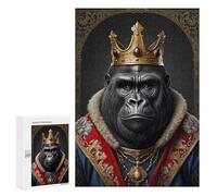 Teenagerss Puzzles 300 PCS Jigsaws Gorilla King Puzzle for Adults Brain Teaser Game Presents for Women for Birthday, Chrismas 300 PCS