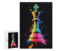 Teenagerss Puzzles 300 PCS Jigsaws King Chess Piece Art Adult Jigsaw Puzzle Family Game A Work of Art for Birthday, Chrismas 300 PCS