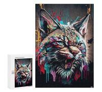 Teenagerss Puzzles 300 PCS Jigsaws LYNX Panorama Set Right 2 Adult Jigsaw Puzzle Family Game A Work of Art for Birthday, Chrismas 300 PCS