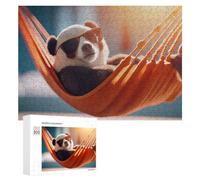 Teenagerss Puzzles 300 PCS Jigsaws Panda Relaxing in Hammock Jigsaws for Adults Hands-on Game Analysis And Logic Unique Birthday And Gifts 300 PCS