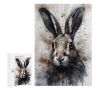 Teenagerss Puzzles 300 PCS Jigsaws Rabbit Beauty Inked Bunny Puzzle for Adults Brain Teaser Game Presents for Women for Birthday, Chrismas 300 PCS
