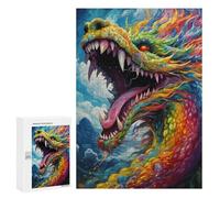 Teenagerss Puzzles 300 PCS Jigsaws Rainbow Dragon Sky Jigsaws for Adults Hands-on Game Analysis And Logic Unique Birthday And Gifts 300 PCS