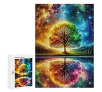 Teenagerss Puzzles 300 PCS Jigsaws Rainbow Tree Cosmic Puzzle for Adults Brain Teaser Game Presents for Women for Birthday, Chrismas 300 PCS