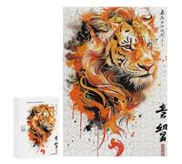 Teenagerss Puzzles 300 PCS Jigsaws Splatter Tiger Puzzle for Adults Brain Teaser Game Presents for Women for Birthday, Chrismas 300 PCS