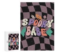 Teenagerss Puzzles 300 PCS Jigsaws Spooky Babe Halloween Puzzle for Adults Brain Teaser Game Presents for Women for Birthday, Chrismas 300 PCS