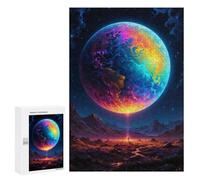 Teenagerss Puzzles 300 PCS Jigsaws The Rainbow Planet Earth Puzzle for Adults Brain Teaser Game Presents for Women for Birthday, Chrismas 300 PCS