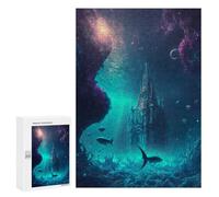 Teenagerss Puzzles 300 PCS Jigsaws Underwater Fantasy Castle Puzzle for Adults Brain Teaser Game Presents for Women for Birthday, Chrismas 300 PCS