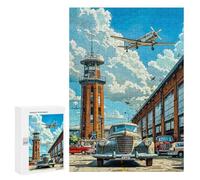 Teenagerss Puzzles 300 PCS Jigsaws Vintage Airplane And Car Puzzle for Adults Brain Teaser Game Presents for Women for Birthday, Chrismas 300 PCS