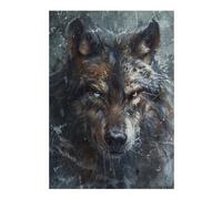 Teenagerss Puzzles 300 PCS Jigsaws Wolf Fantasy Abstract Art Adult Puzzles Relax Games Analysis And Logic Help The Brain Exercise 300 PCS