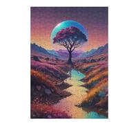 Teenagerss Puzzles 38x26cm/1000pcs Jigsaws Magical River Tree Bubble Jigsaws for Adults Hands-on Game Analysis And Logic Unique Birthday And Gifts 38x26cm/1000pcs