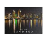 Teenagerss Puzzles 38x26cm/1000pcs Jigsaws San Diego Skyline Reflections Jigsaws for Adults Hands-on Game Analysis And Logic Unique Birthday And Gifts 38x26cm/1000pcs