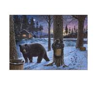 Teenagerss Puzzles 38x26cm/1000pcs Jigsaws Winter Cabin Bears Adult Jigsaw Brain Teaser Game Birthday Present Stress Reduction Gifts 38x26cm/1000pcs