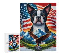 Teenagerss Puzzles 500 PCS Jigsaws American Spirit Patriotic Artwork with Eagle And Flags Jigsaws for Adults Hands-on Game Analysis And Logic Unique Birthday And Gifts 500 PCS