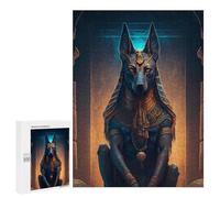Teenagerss Puzzles 500 PCS Jigsaws Anubis Egyptian God Statue Puzzle for Adults Brain Teaser Game Presents for Women for Birthday, Chrismas 500 PCS