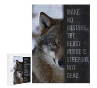 Teenagerss Puzzles 500 PCS Jigsaws Beast Inside Is Sleeping Jigsaw Puzzle Hands-on Game Wall Art Deal As Gifts for The Whole Family 500 PCS