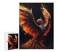 Teenagerss Puzzles 500 PCS Jigsaws Black Phoenix Adult Puzzles Anti-Stress Toys Difficult Challenge Unique Birthday And Gifts 500 PCS